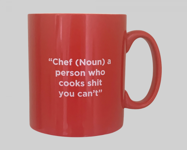 The Staff Canteen Mug with a logo